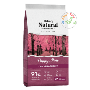 DIBAQ natural moments puppy mini dog food available at allaboutpets.pk in Pakistan