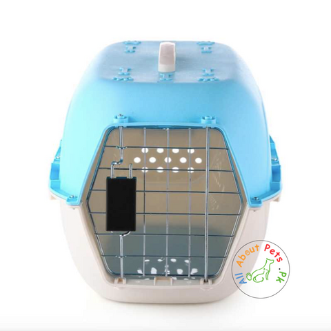 Image of Portable Pet Carrier Travel Jet Box Cage Crate Carrier Box blue color For Cat And Puppy available at allaboutpets.pk in Pakistan