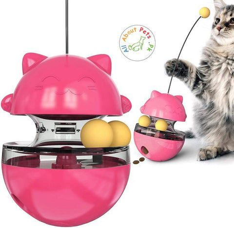 Cat Tumbler & Food Dispensing Toy Cat IQ Treat Ball Training available at allaboutpets.pk in Pakistan
