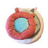 Round Shape Cat Bed With Ears, soft pet bed plush material available at allaboutpets.pk in Pakistan