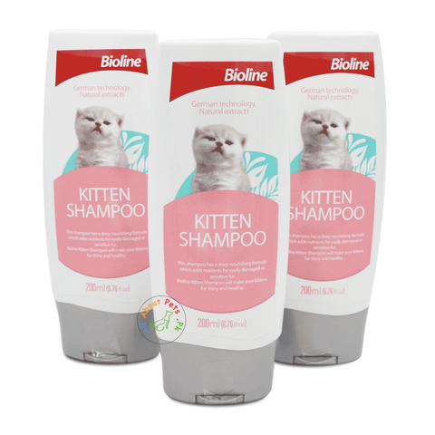 Image of Bioline Kitten Shampoo 200ml persian kitten shampoo for soft fur available at allaboutpets.pk