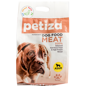Petiza Dog Food in meat flavor available online at allaboutpets.pk in Pakistan