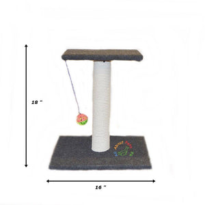 Cat Scratch Post single pole with top and  Ball, cat tree available in Pakistan at allaboutpets.pk