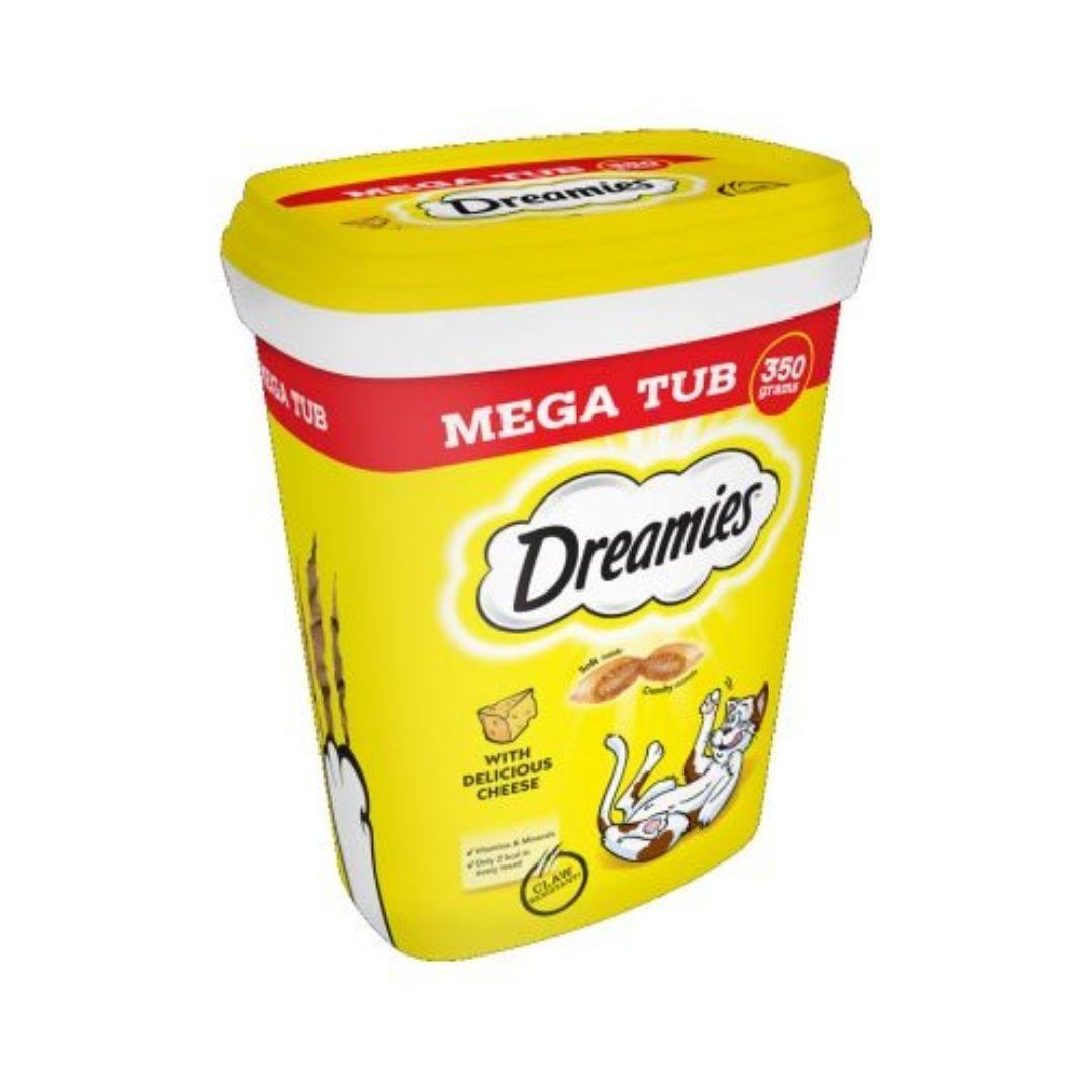 Dreamies Cat Treats, Tasty Snacks With Delicious Cheese  Mega Tub 350g available at allaboutpets.pk in Pakistan