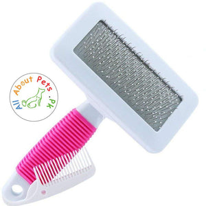 Dog & Cat Comb With Brush Pet Hair Removal Tool available at allaboutpets.pk