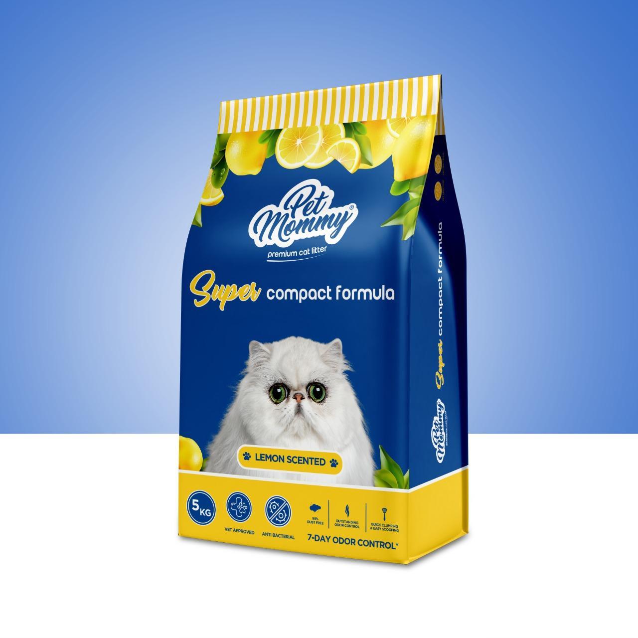 Pet Mommy Cat Litter Lemon Scented 5kg & 16kg available at allaboutpets.pk in Pakistan