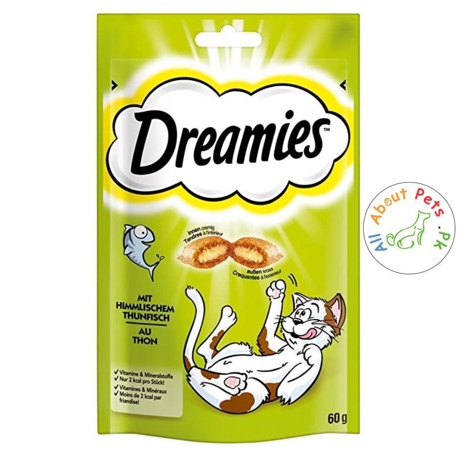 Dreamies Cat Treats, Tasty Snacks with Heavenly Tuna Flavor  60 g available at allaboutpets.pk in Pakistan