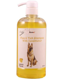 Remu Dog Groomer Shampoo lemon Conditioner 600ml, Smooth & Shiny Coat, Flea & Tick Control available at allaboutpets.pk in pakistan.