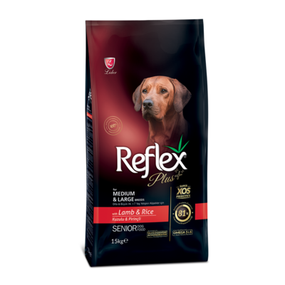Image of Reflex Plus Medium & Large Breeds Lamb & Rice Senior Dog Food - AllAboutPetsPk
