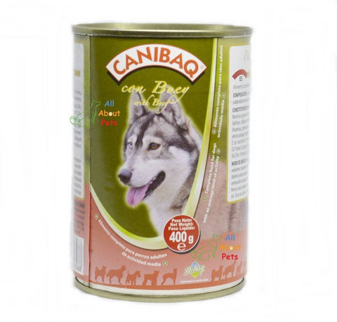 Image of Dibaq Canibaq Pate Wet Food Beef 400 Grams, dibaq dog wet food available online at allaboutpets.pk in pakistan.