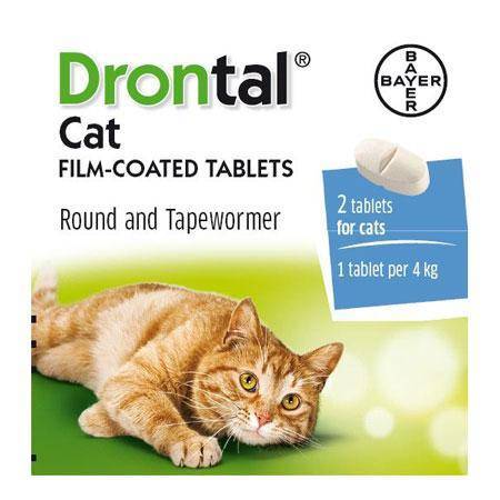 Drontal cat wormer tablets for round and tapewormer, cat dewormer available at allaboutpets.pk in pakistan
