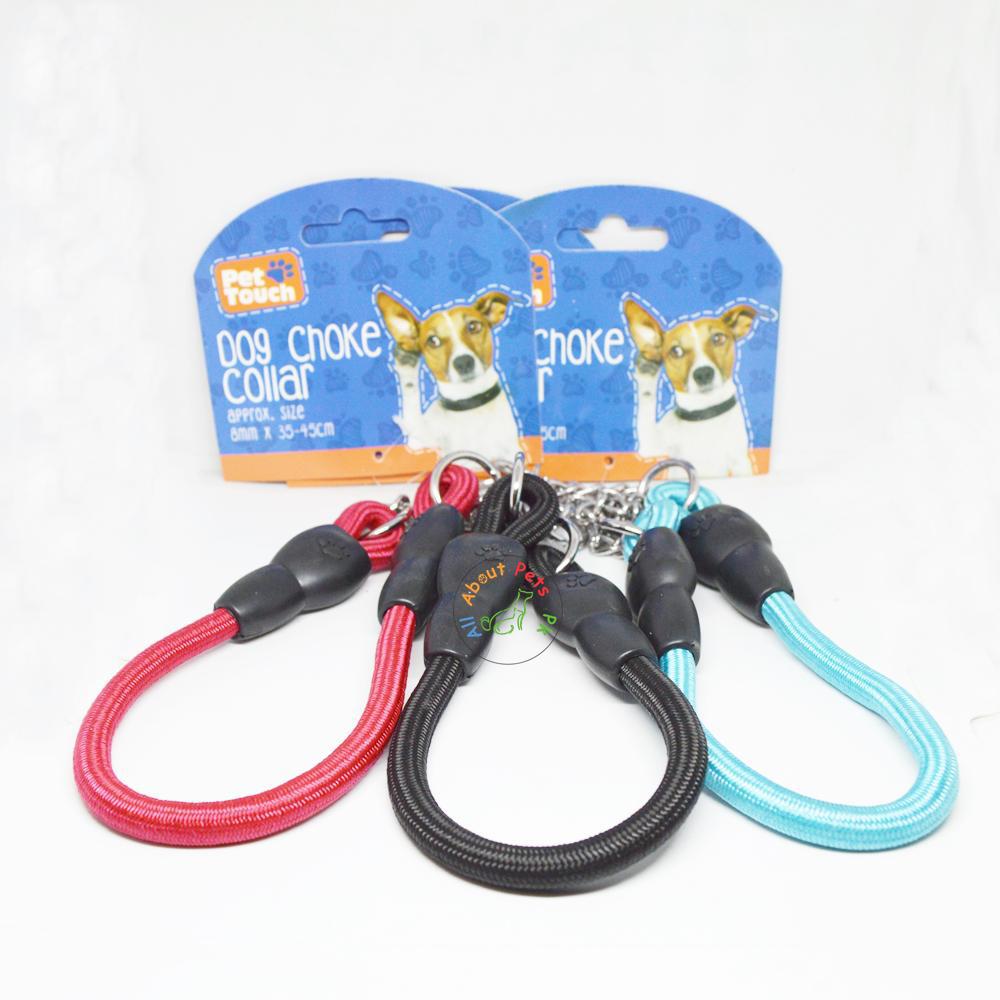 Pet Touch Dog Choke Rope Collar red, black & skype blue color available at allaboutpets.pk in Pakistan