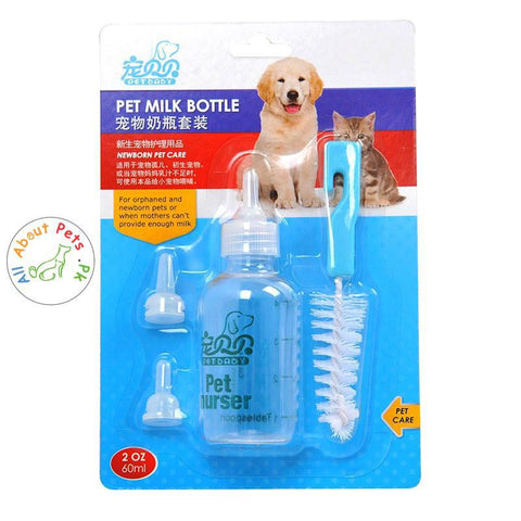 Image of Pet Milk Feeding Bottle For Kittens & Puppies 120ml available at allaboutpets.pk in Pakistan