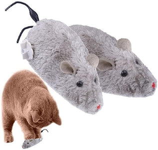 Clockwork Mouse Toy for Cats Cute Plush Rat Mechanical Motion Rats for Pets Kitten available at allaboutpets.pk in Pakistan