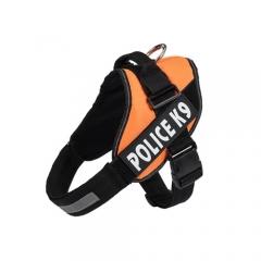 Image of Orange Police K9 Harness with efficient reflective strip orange color available at allaboutpets.pk in pakistan.