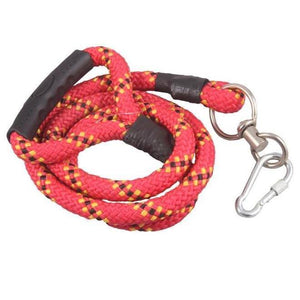 Dog Leash Rope 19mm with grip  60 inches, nylon dog leash red color with handle available at allaboutpets.pk in pakistan.