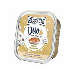 Happy Cat Duo Menu - Beef & Rabbit 100g available online at allaboutpets.pk in Pakistan