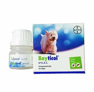 BAYER BAYTICOL 6% EC. For Dog Remove Flea Treatment Control Tick Remedies 10 ml available at allaboutpets.pk in pakistan