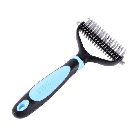 DELE Dematting Rake For  Undercoat Double Sided for Dogs & Cats, double sided pet brush, blue pet brush available at allaboutpets.pk in pakistan.
