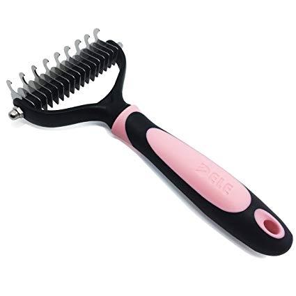 DELE Dematting Rake For  Undercoat Double Sided for Dogs & Cats, double sided pet brush, pink pet brush available at allaboutpets.pk in pakistan.