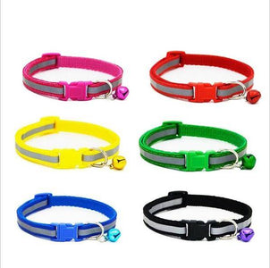 Adjustable reflective pet dog collars with bells pet puppy cat night safety light reflecting collar cute pet necklace available at allaboutpets.pk in pakistan