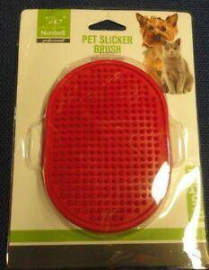 Image of Pet Slicker Brush Oval red color for cats and dogs available at allaboutpets.pk in pakistan.